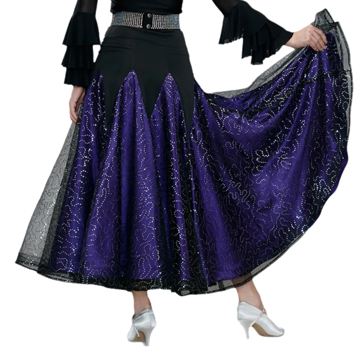 Jupes de salle de Rhfluides pour femmes, jupe de danse espagnole, robe de valse, vêtements de danse, jupe de flamenco, jupe de fête