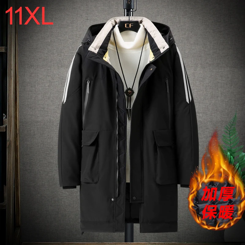 

Plus Size 11XL 10XL Parkas Winter Thick Jackets Men Fashion Parka Warm Long Jacket Coats Male Outdoor Outerwear Big Size Coat