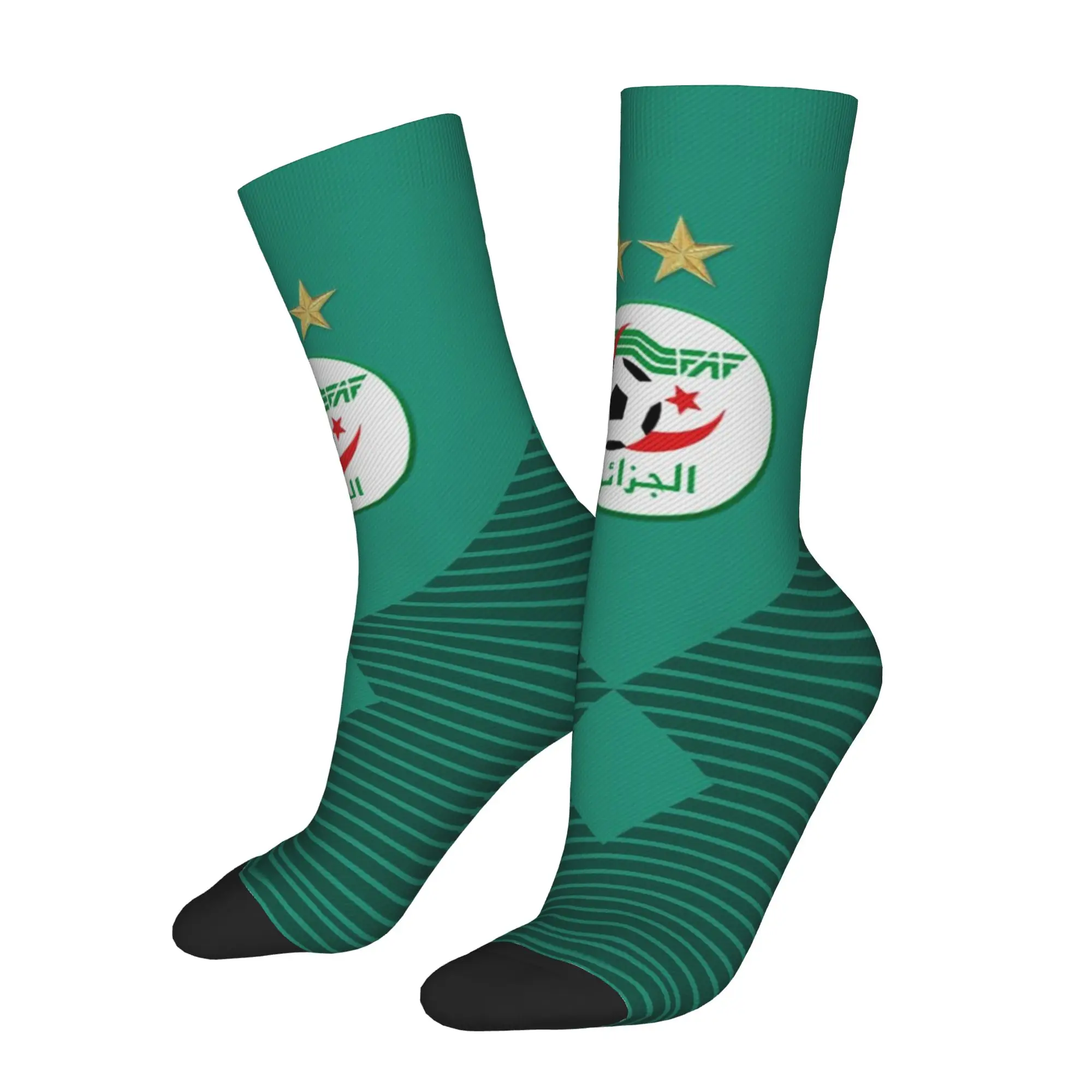 Funny Happy Algeria Vintage Harajuku  Hip Hop Novelty Pattern Sock Match Day Essentials