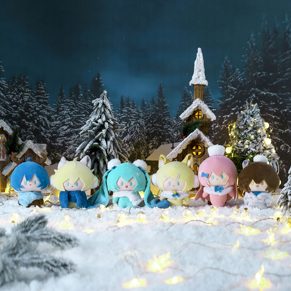 Original BEMOE Hatsune Miku Plush Toys Vocaloid Rin Len Figure Starry Snowy Night of Wishes  Doll Anime Luka Kaito Dolls Toy