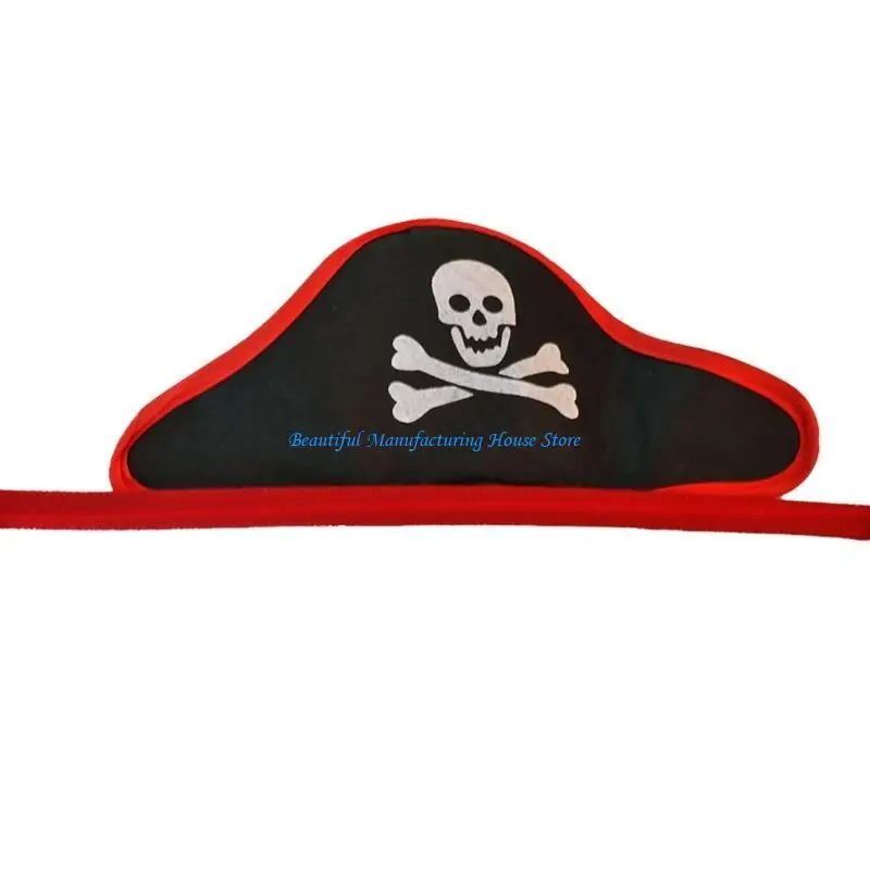 

E56A Halloween Pirate Headband Pirate Hat Headband Halloween Hair Hoop Pirate Cosplay Headpiece Day of Dead Headband