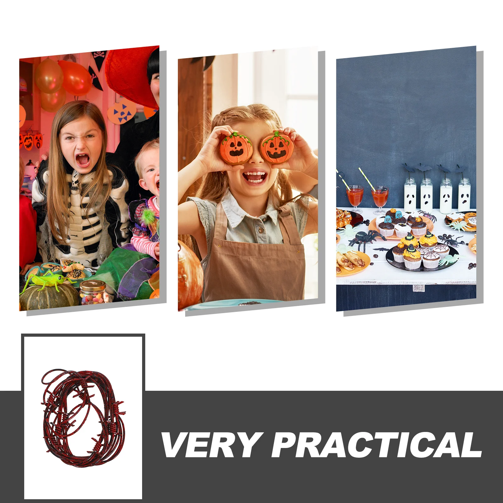 2.5 متر البلاستيك الأسلاك الشائكة هالوين الدعامة 1 قطعة محاكاة خدعة الأسلاك الزخرفية حلية للحزب مضحك ملحقات للتزيين