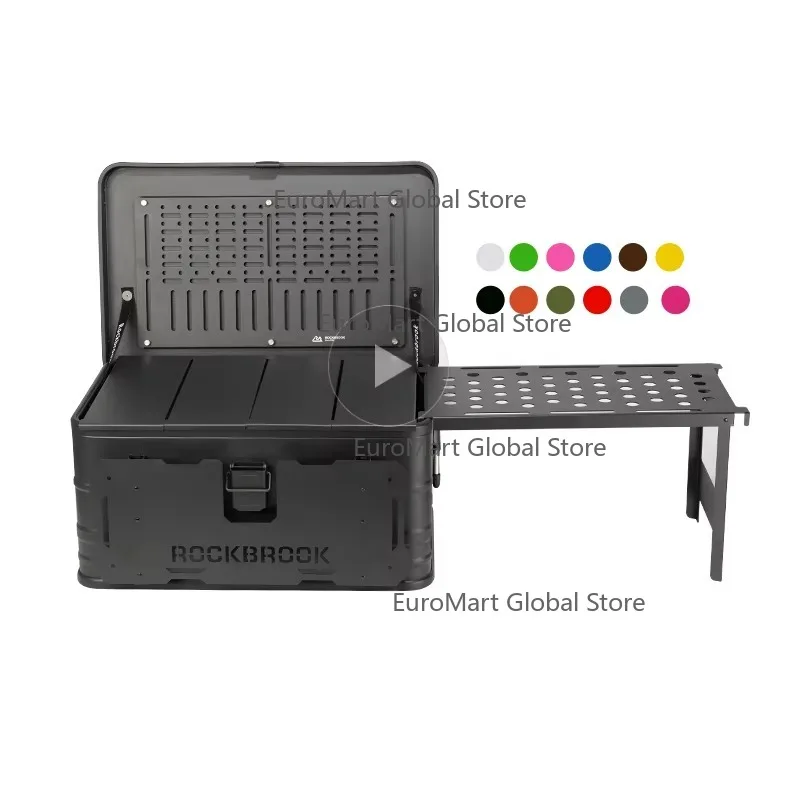 

50L Aluminum Alloy Dining Table Storage Box Large Foldable and Detachable Kitchen Camping Storage for Travel