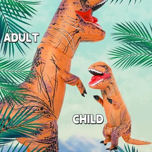 طفل الكبار للجنسين نفخ ديناصور الديناصور ريكس تأثيري زي أطفال رياض الأطفال أداء هالوين كرنفال أفضل 6 أزياء حيوانية مبيعة على TNT - No6