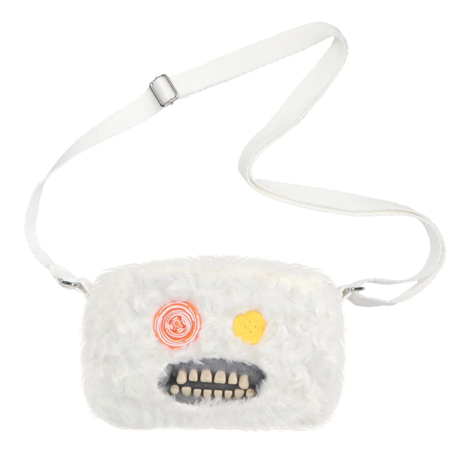 Original Fuggler Hässliche Zähne Monster Plüschtiere Schultertasche Fuggler Weitaugiger Seltsamer McStinkles Katze Plüsch Umhängetasche Geschenke