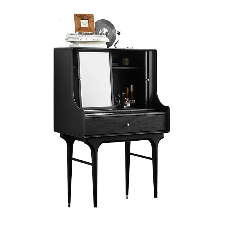 

Комод из цельного дерева в скандинавском стиле, средневековый индустриальный стиль, бытовой шкаф для хранения в маленькой квартире, спальне