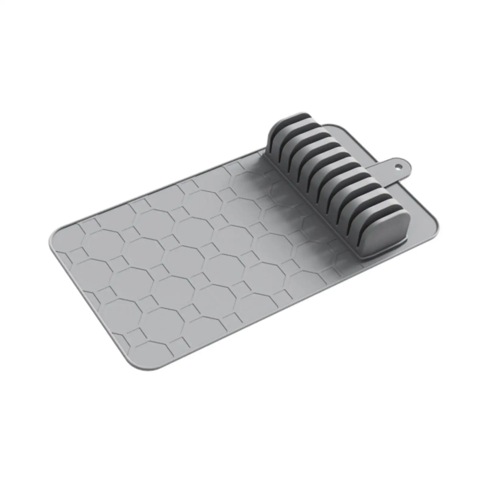 Drawer Knives Block Holder Silicone Organizer Tray with Quick Drainage for Kitchen Accessories