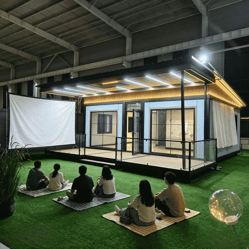 Mobile Foldable Container Office 20ft Prefab Tiny House Portable Modular Living Home Quick Assembly