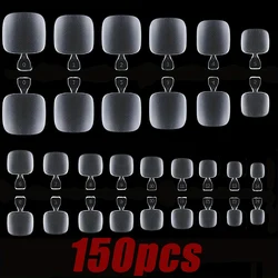 150Pcs Clear Press on Toenails with Nail Glue Kit No File Matte Gel Toe Nail Tips Full Cove Nail Set Press On Cute Nails Charms