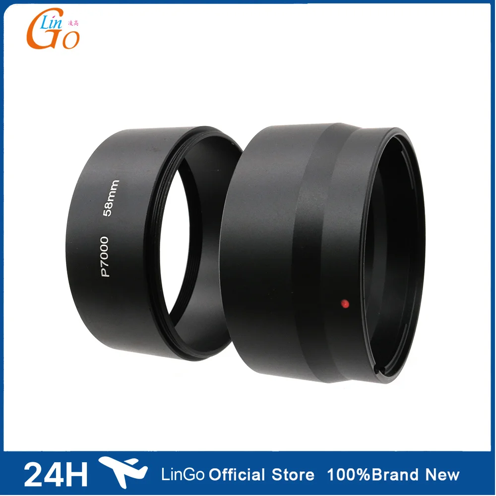 LinGo Adapter For Nikon P7000 Camera Lens Adapter Ring Tube for 58mm Filter Lens Cap Close-up Lens etc.