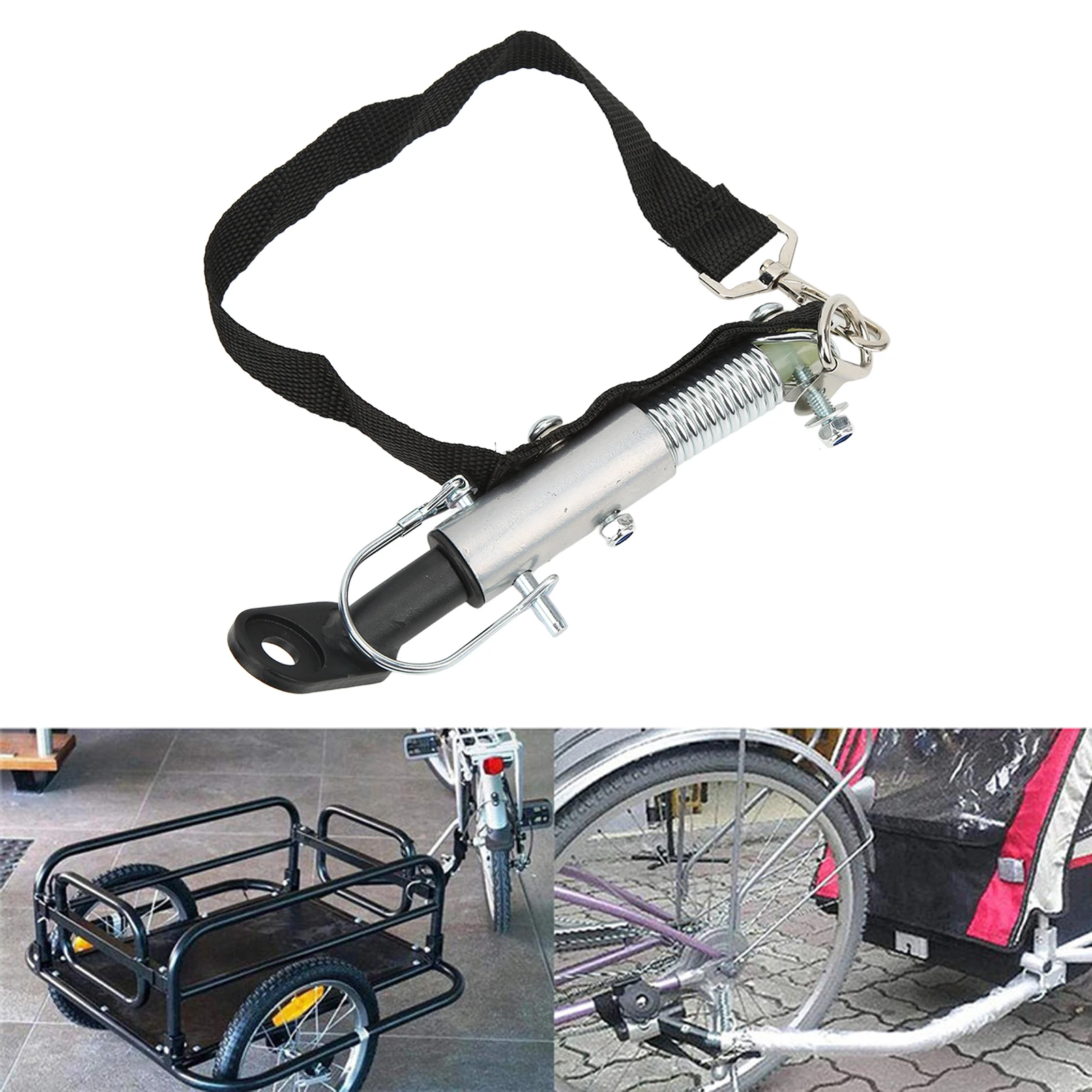 

Bike Trailer Hitch Toolless Installation Metal Easy Stretch Cycling Trailer Coupler Attachment for Electric Bicycle