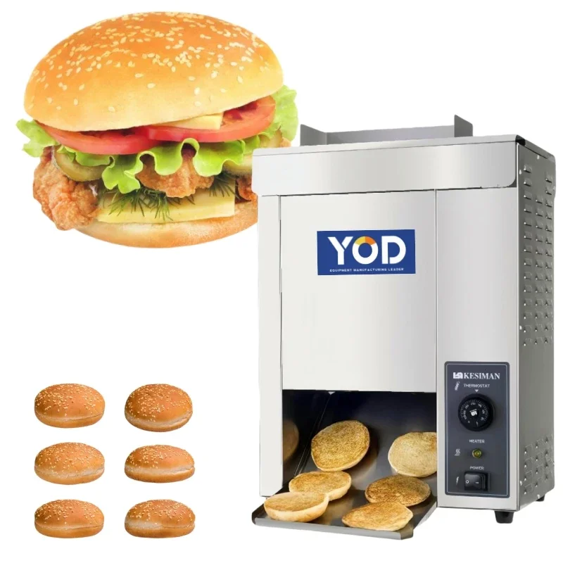 

Hot Sale Vertical Toaster Of Hamburger Bread Making Burger Bun Toaster Machines For Restaurant