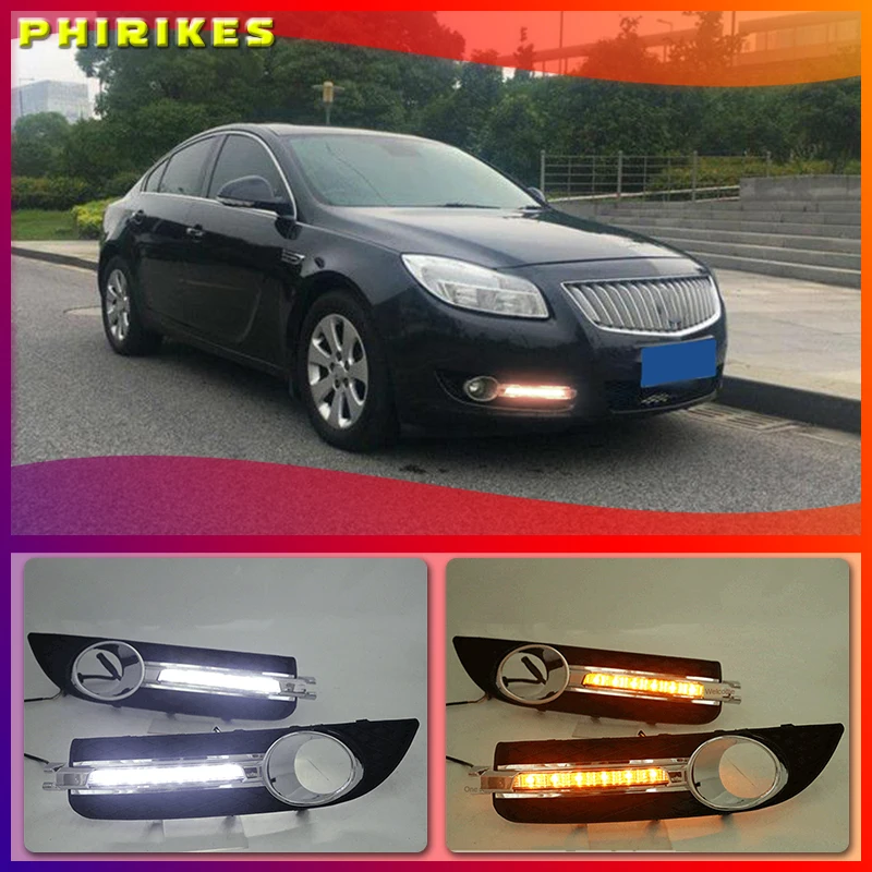 

2PCS LED DRL Daytime Running Light Daylight With Turn Signal Lamp For Buick Regal 2009-2013