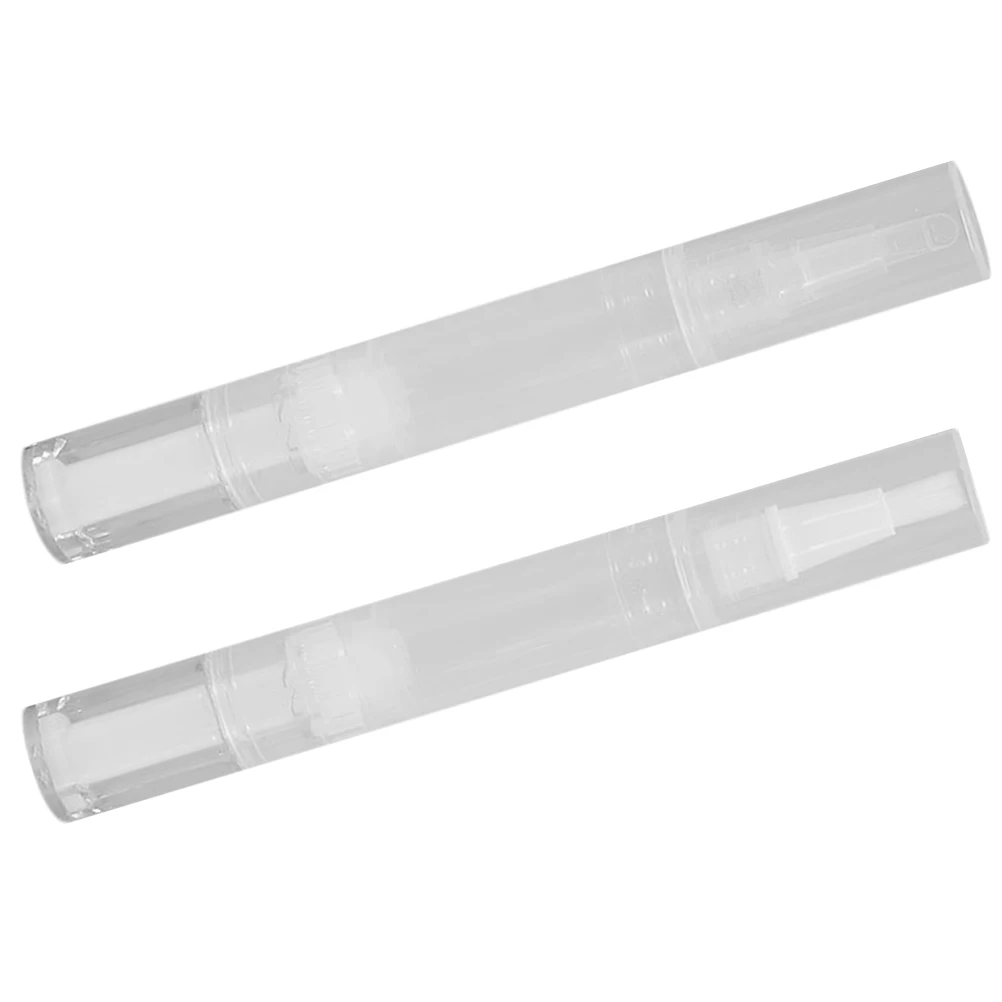 

2pcs Empty Nail Art Pens Refillable Plastic Applicator Travel Size Leakproof Cuticle Oil Pen Clear Tube for Nail Polish