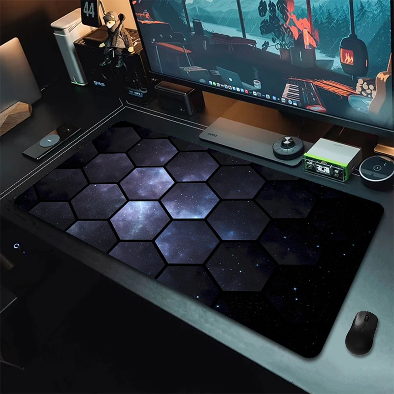 

Gamer Mousepad XXL Geometric Figure Large Gaming Mousepad Art Rubber Keyboard Mouse Mat Laptop Mats HD Print Computer Desk Mat
