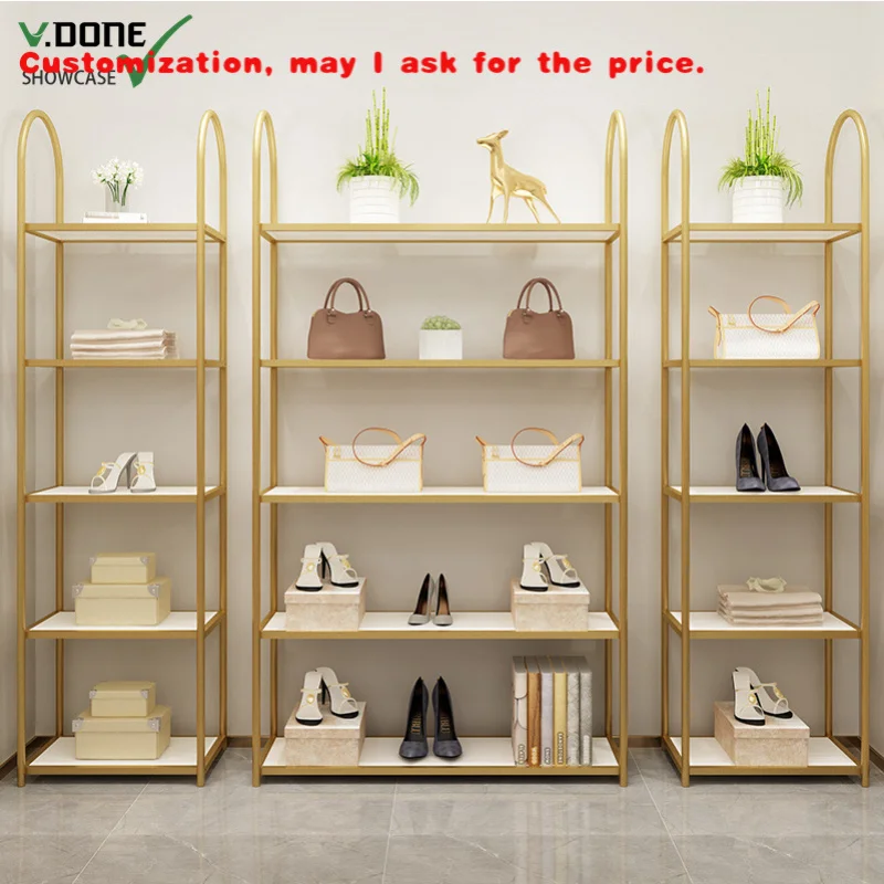 custom.Modern Retail Boutique Display Stand Rack Fixture Ladies Handbags Foldable Wall Showcase