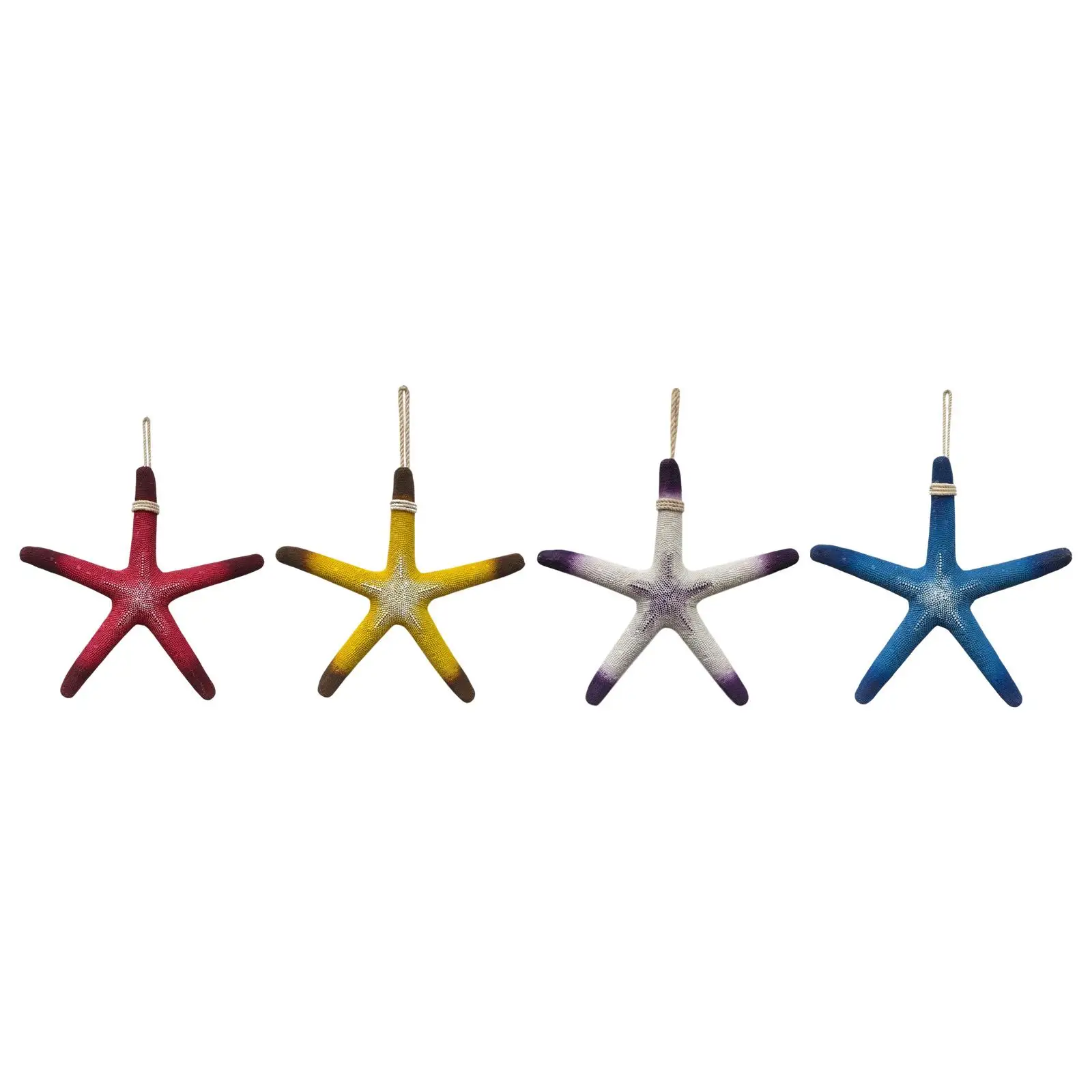 Resin Starfish Ornament Hanging Five-pointed Star Large Beach Decor Hanging Decor for Beach Christmas Aquarium Bathroom Bedroom