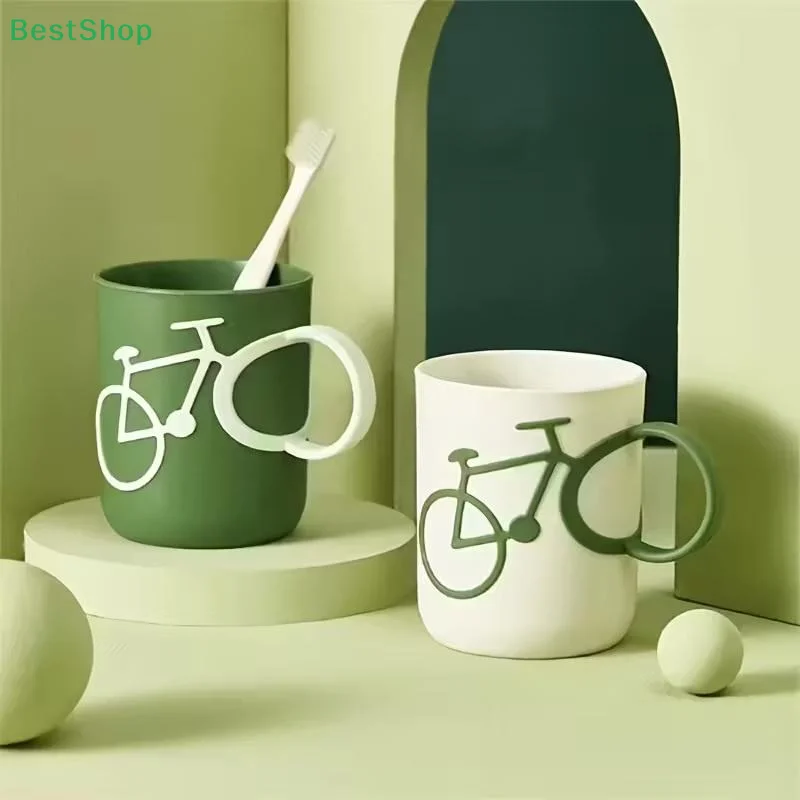 

1 Creative Mouthwash Cup, Couple Bicycle Handlebars, Toothbrush Cup, Face Wash Cup, Home Decor, Bathroom Accessories