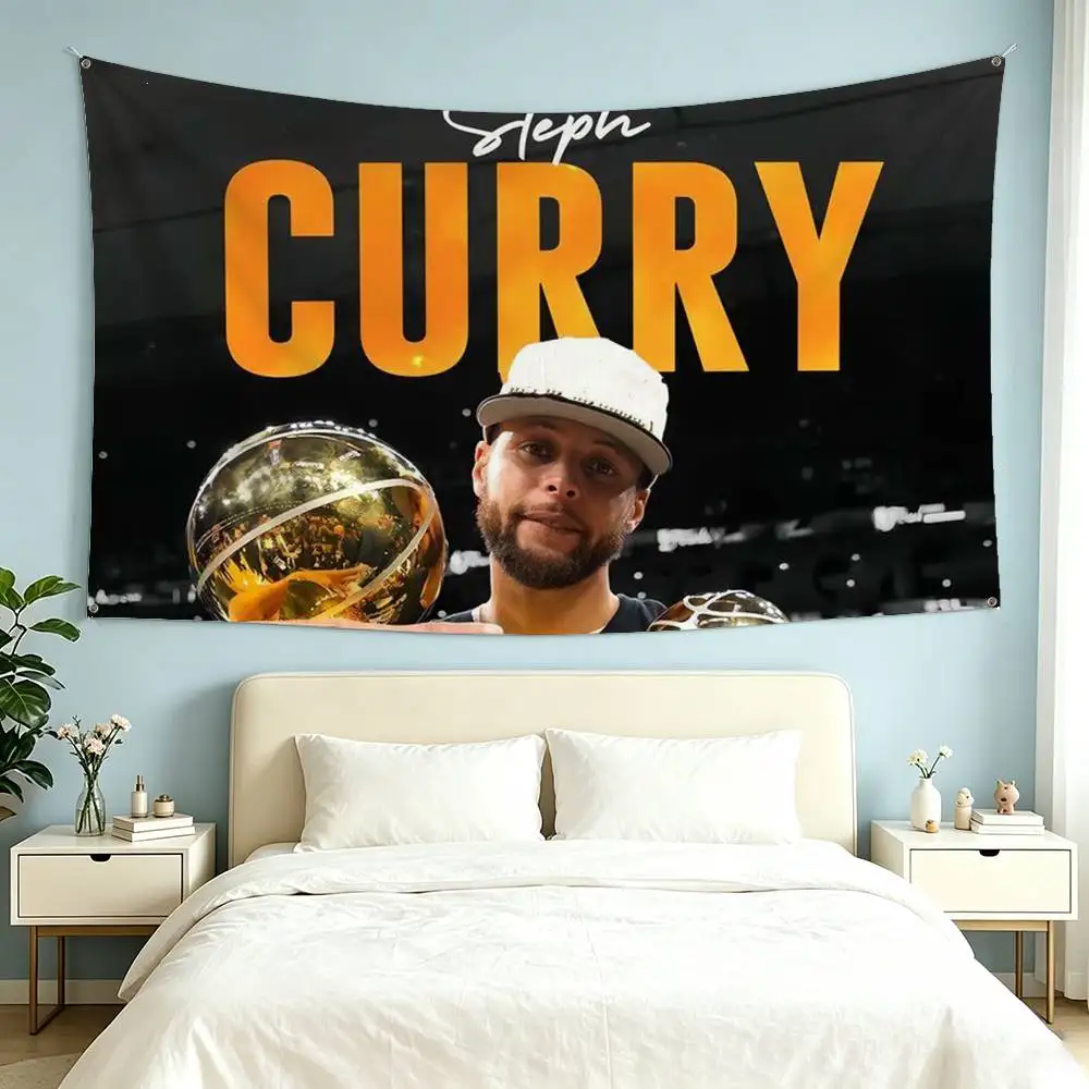 S-Stephen Curry Basketball Superstar Flags for Bedrooms Home Decor Items Outdoor Decors Garage Decoration Flaga