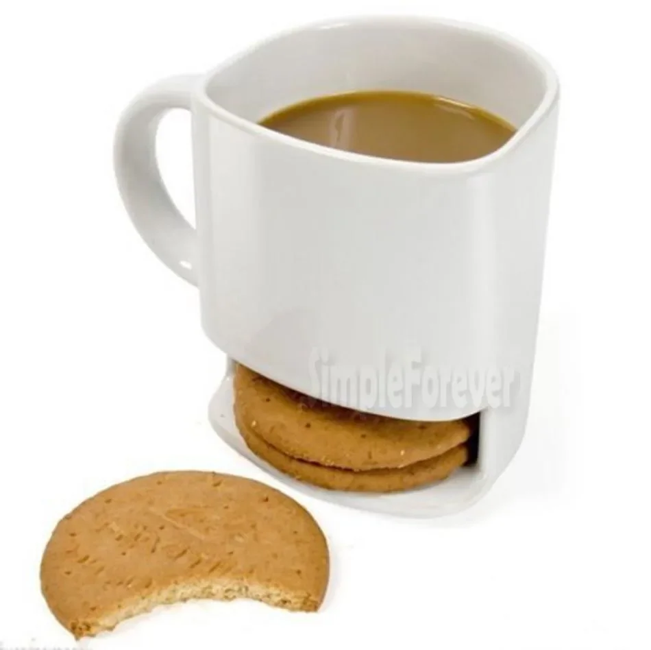 10pcs/lot Creative 8oz Ceramic Biscuit Cups Coffee Cookies Milk Dessert Tea Cup Storage Mugs for Cookie Biscuits Pockets Holder