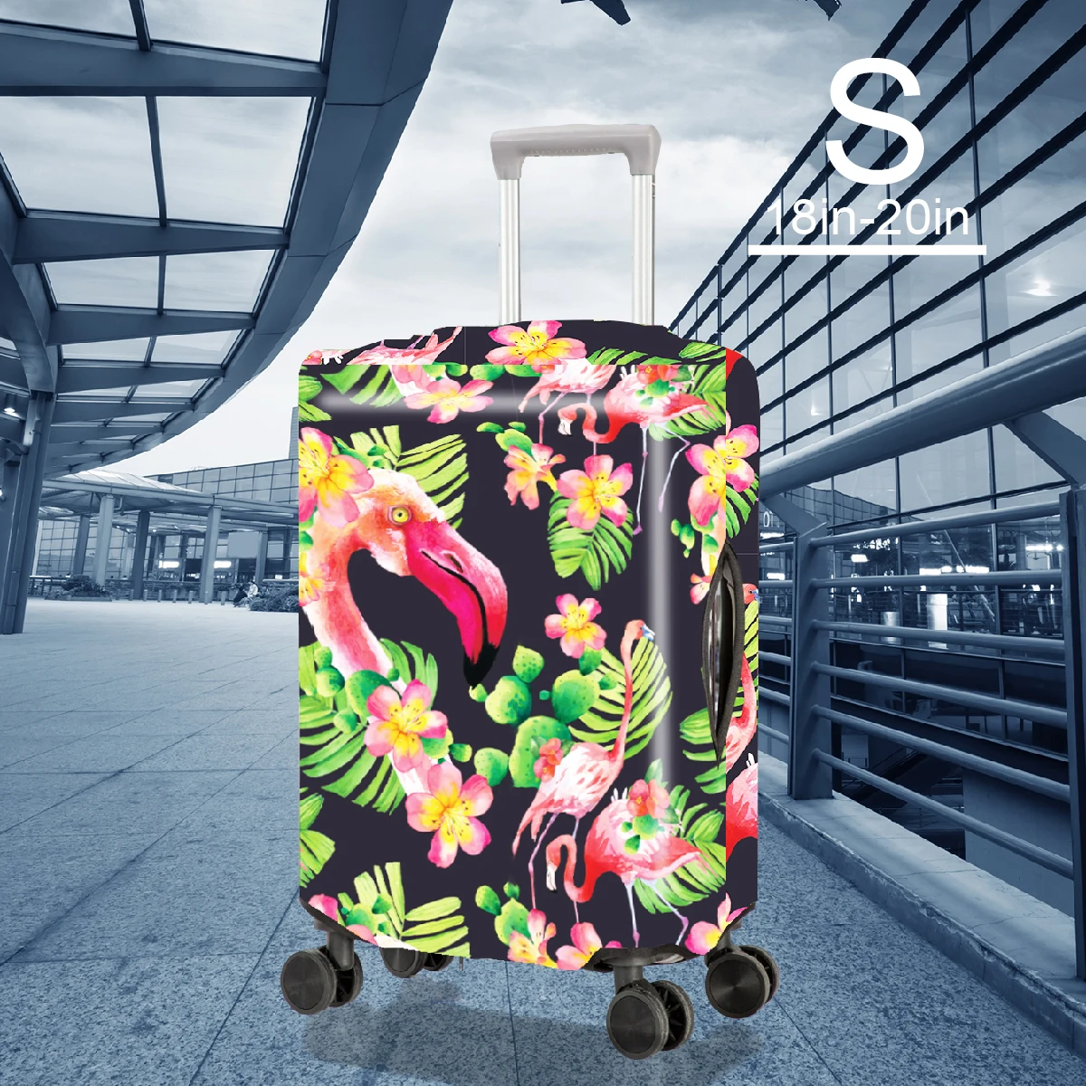 Washable Luggage Cover Washable Suitcase Protector Anti-scratch Suitcase Cover Fits 18-26 Inch Luggage