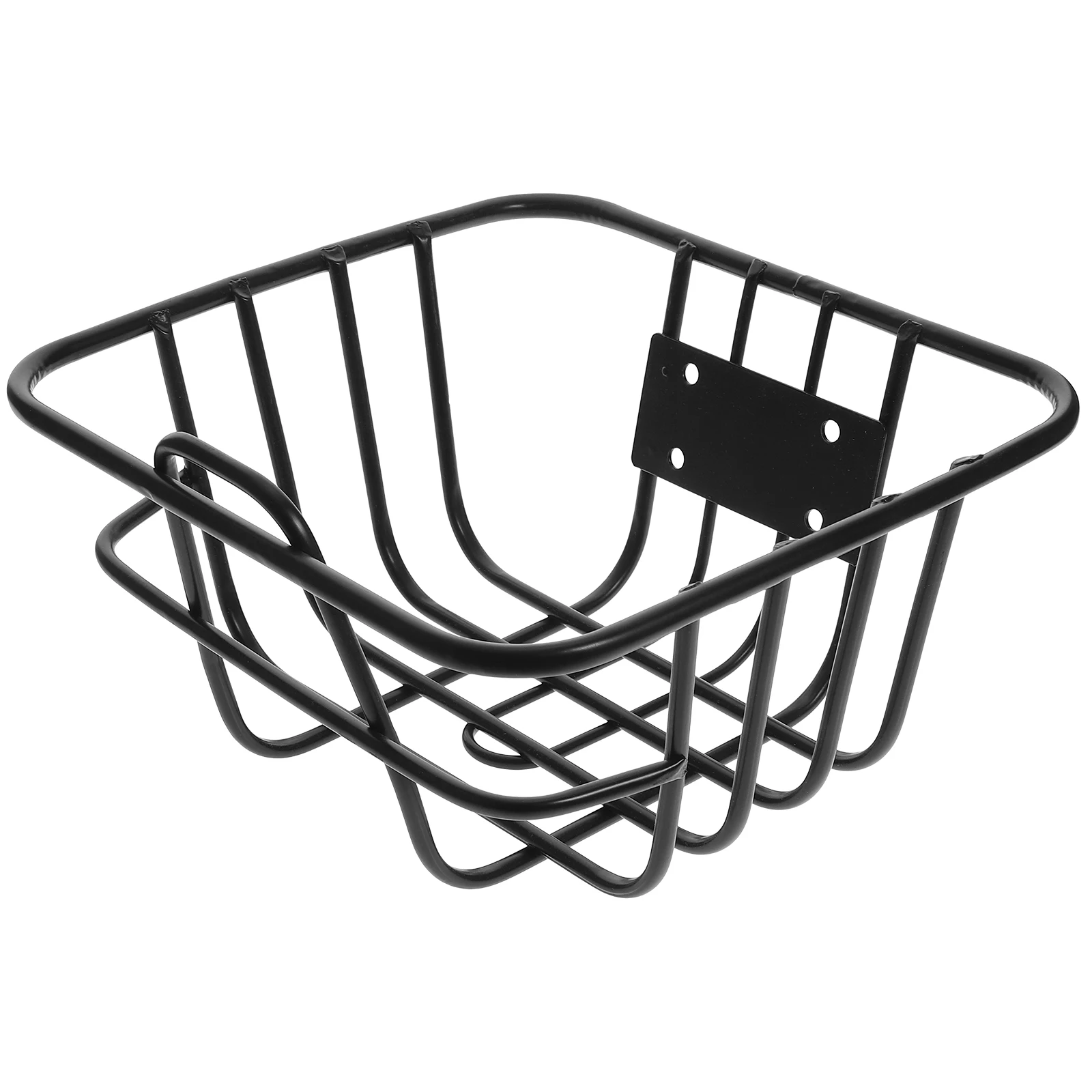

Bike Basket Iron Material Sturdy Smooth Surface Easy Clean Pre Drill Hole Install Handlebar Large Capacity Kids Container