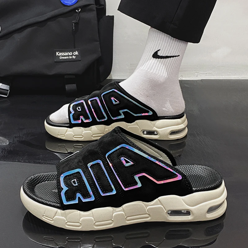 

Men's Slippers Air Cushion Design Sandals Summer New PVC Soft Non-slip Men's Sports Slippers for Men Flip Flops Sandalias Hombre