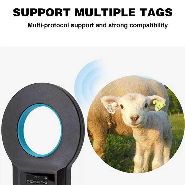 RFID Animal Microchip ID Reader Pet Dog Cat Tag Scanner