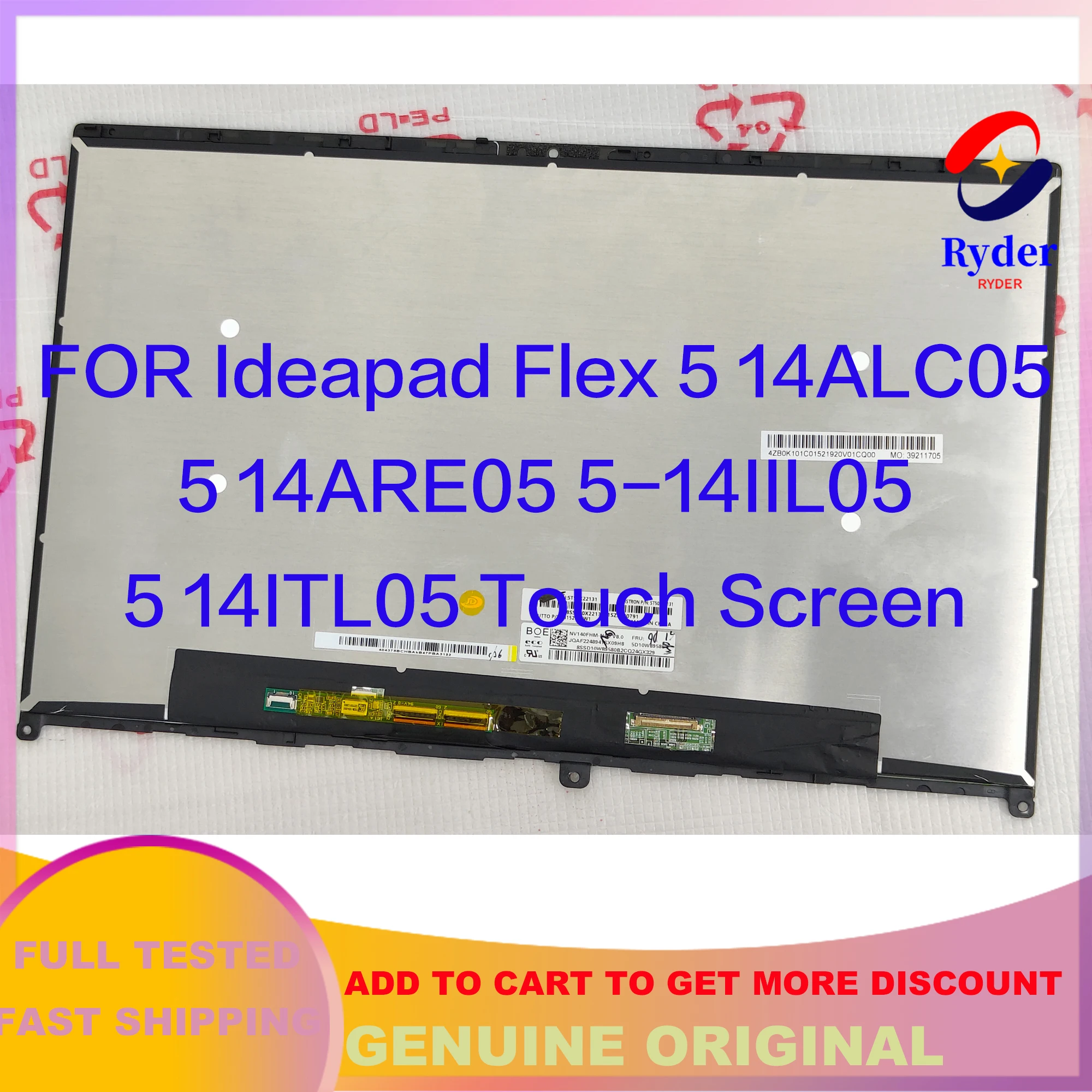 Imagem -03 - para Lenovo Ideapad Flex 14alc05 14are05 Flex 514iil05 14itl05 Substituição da Tela de Toque do Portátil 5d10s39641 5d10s39642