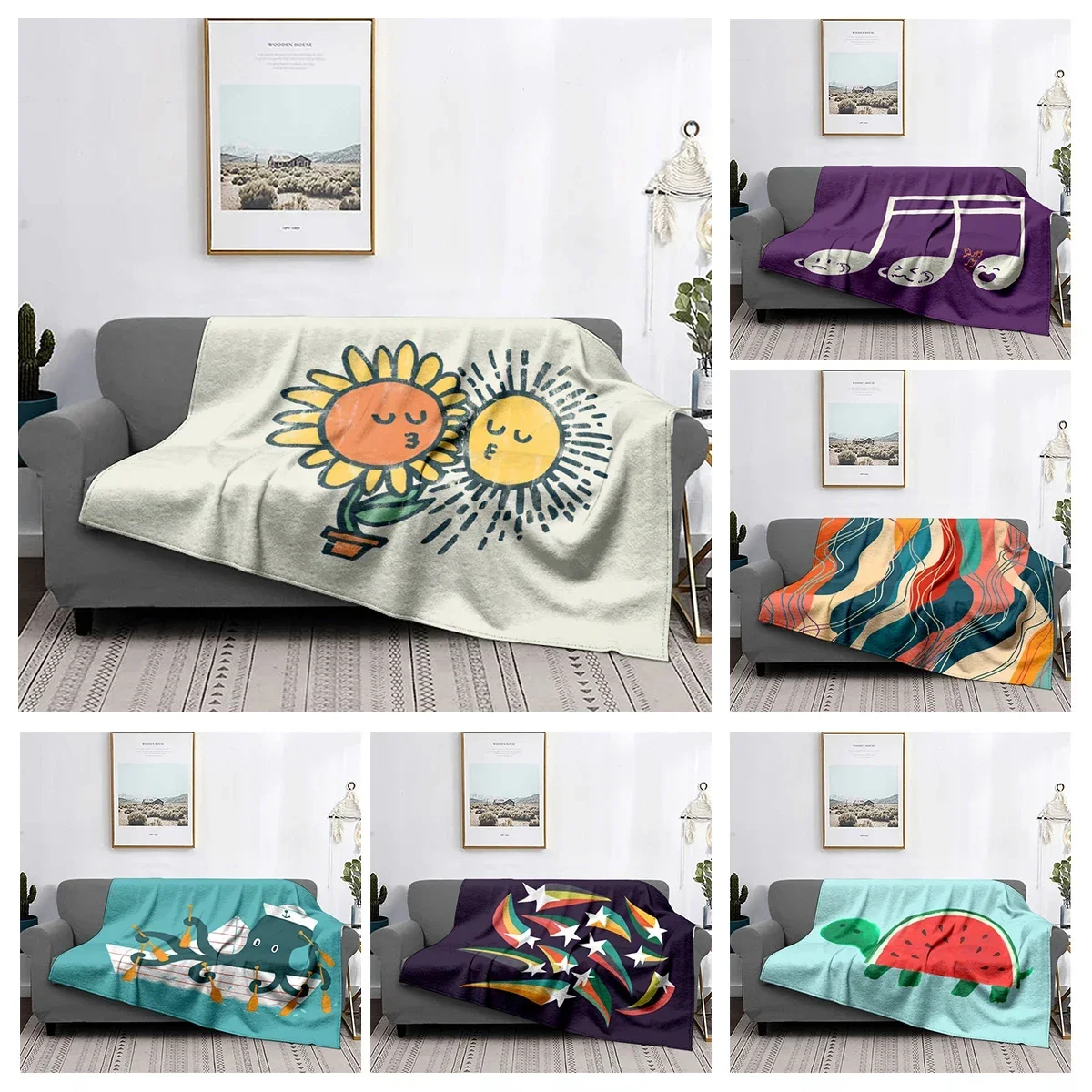 Home decoration plush Sofa blanket Anime animals Bedspread on the bed anime fluffy soft blankets thick blanket for winte