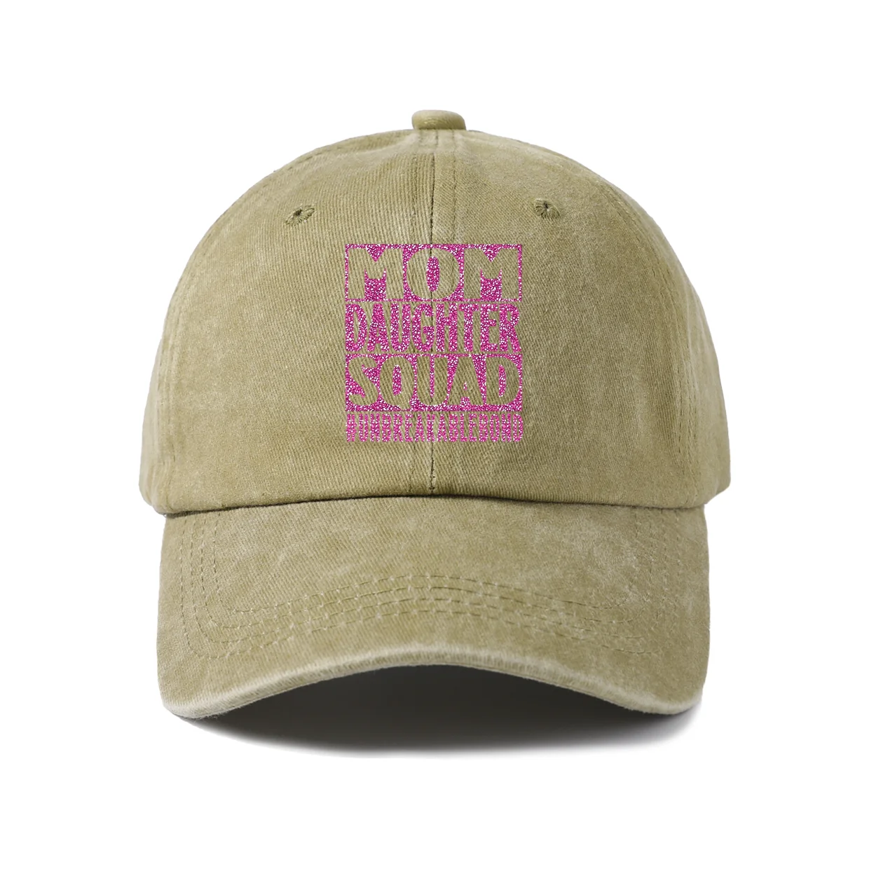 Mom Daughter Squad Graphic Baseball Cap, Vintage Washed Adjustable Unisex Dad Hat, Streetwear Gift
