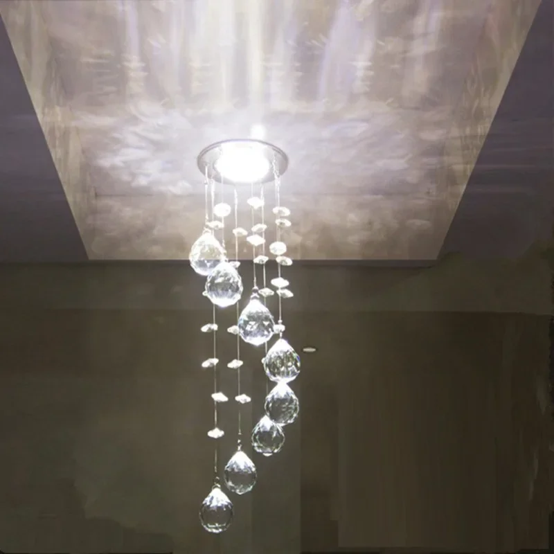 Modern Chandeliers LED Light Lustre Light Restaurant Crystal Chandelier Bedroom Three Watt Crystal Lighting Home Decor Fix