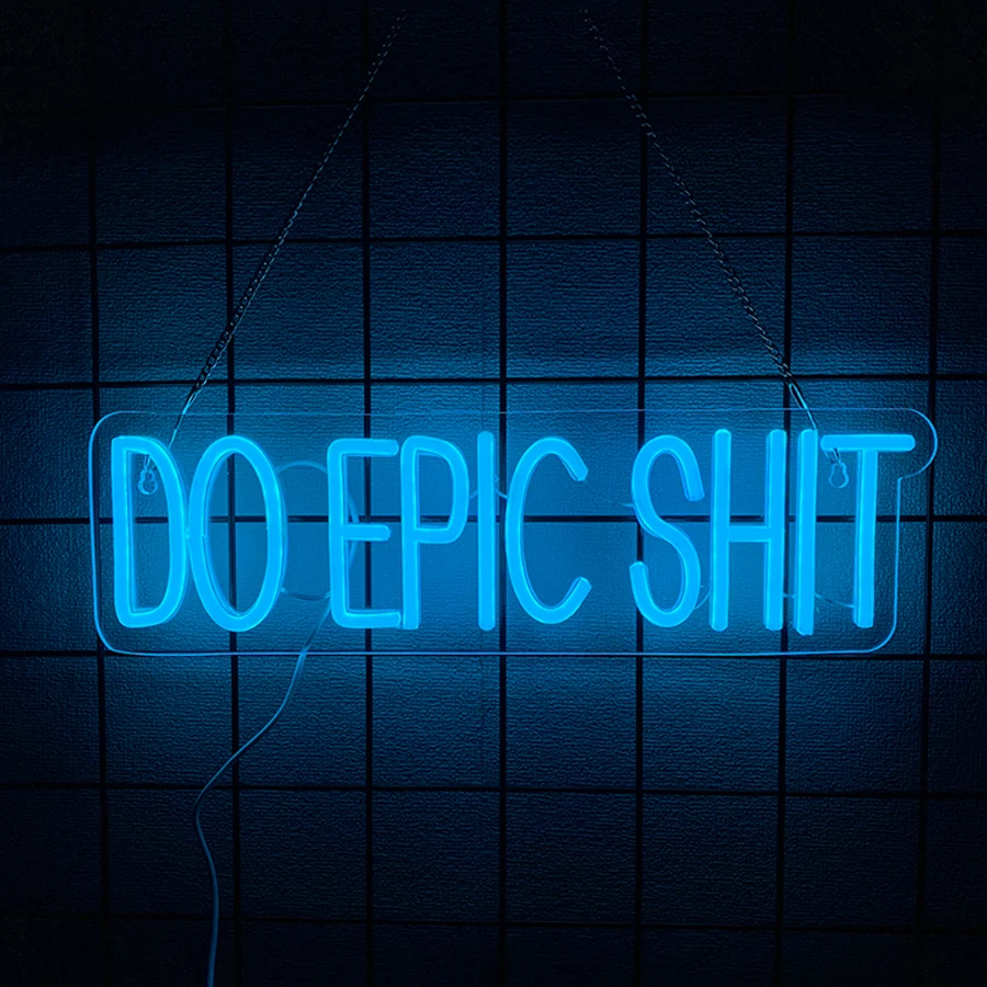 Do Epic Shit Led Neon Signs, Interesting Letter Icons, Usb Powered, Used For Game Rooms, Bars, Garages, Man Caves, Party Decor.