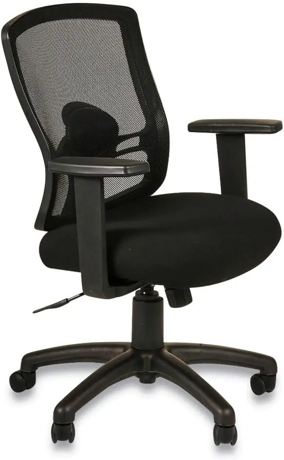 

ALEET4017B Etros Series 17.71 in. to 21.65 in. Seat Height Mesh Mid-Back Petite Swivel/Tilt Chair - Black Digital scale Scale g