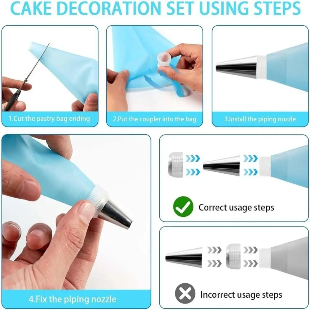 

47pcs/set Steel Cake Decorating Nozzles Set Baking Tool Creative Decorating Piping Tip DIY Multi Style Flower Frosting Nozzles
