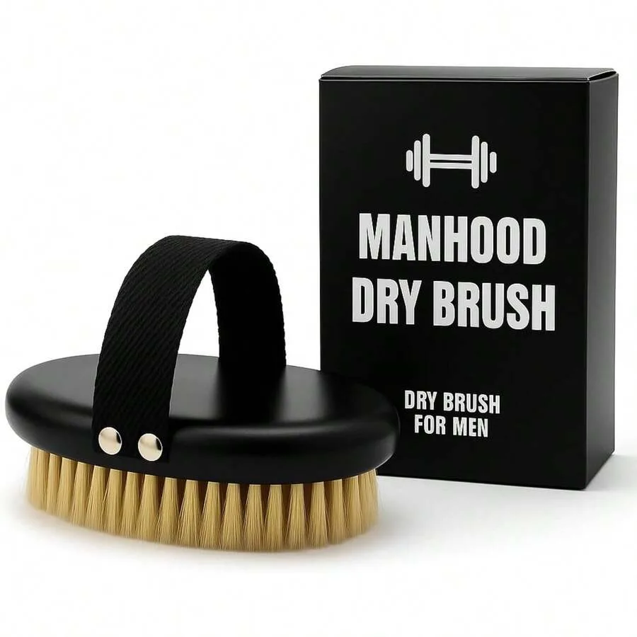 

【New style】Dry Brush For Men Firm Bristles, Non-Slip Handle, Exfoliating Tool