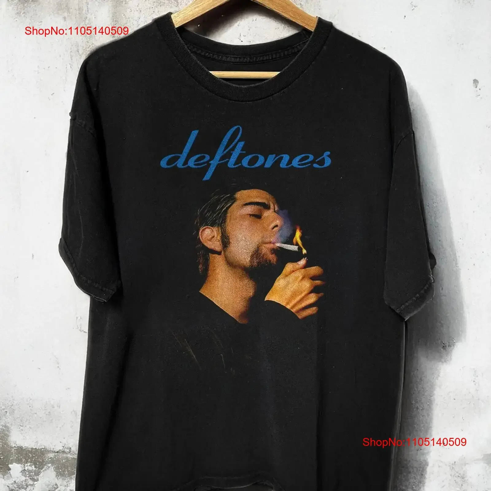 

HOT Deftones Rock Band T Shirt Chino Moreno Smoking Black Size S 5XL vintage Washed Stretched Stylish homme streetwear Slightly