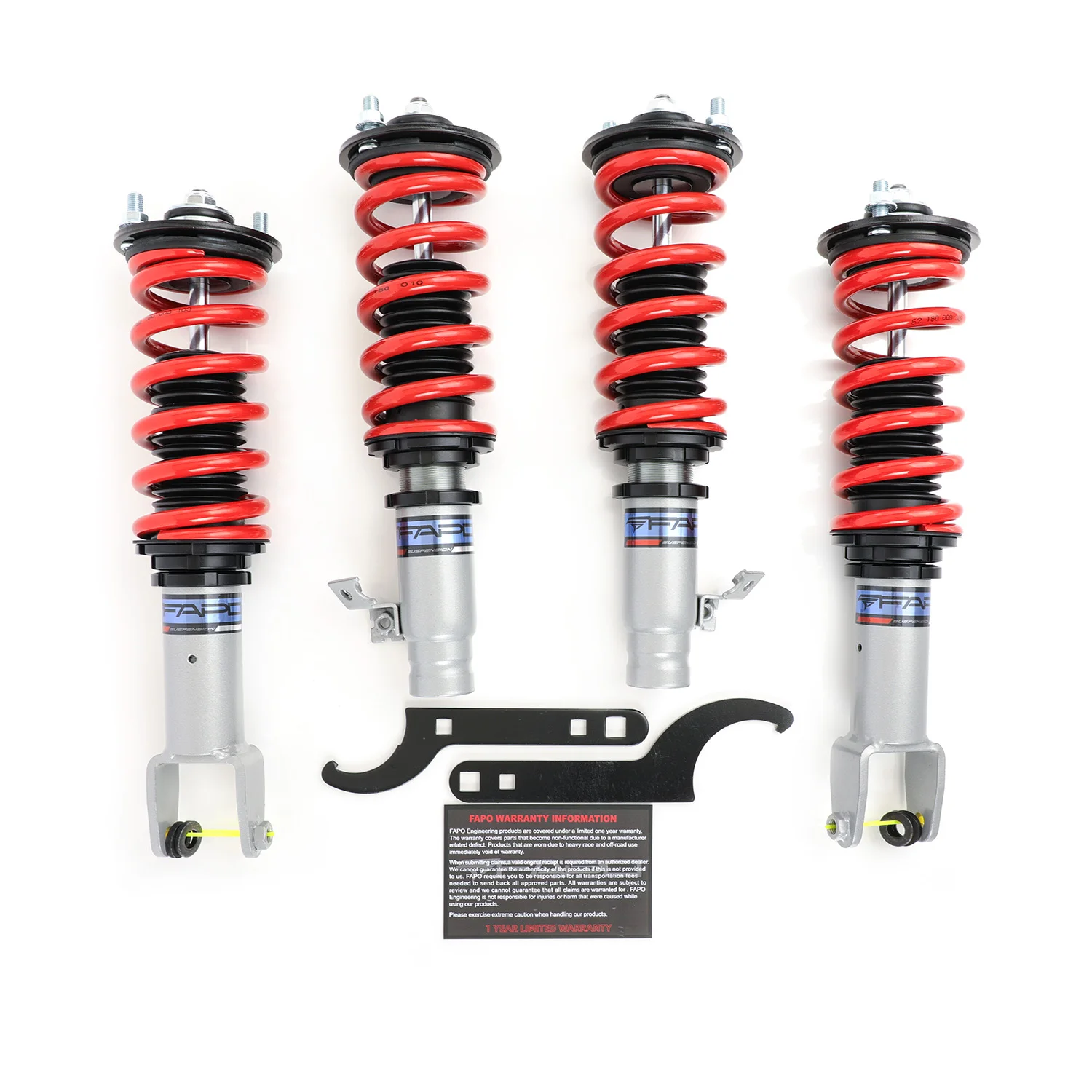 FAPO 4PCS Full Coilover Lowering Kits for  1992-2000 Acura Integra 94-01 Suspension Adjustable Height Shocks Struts