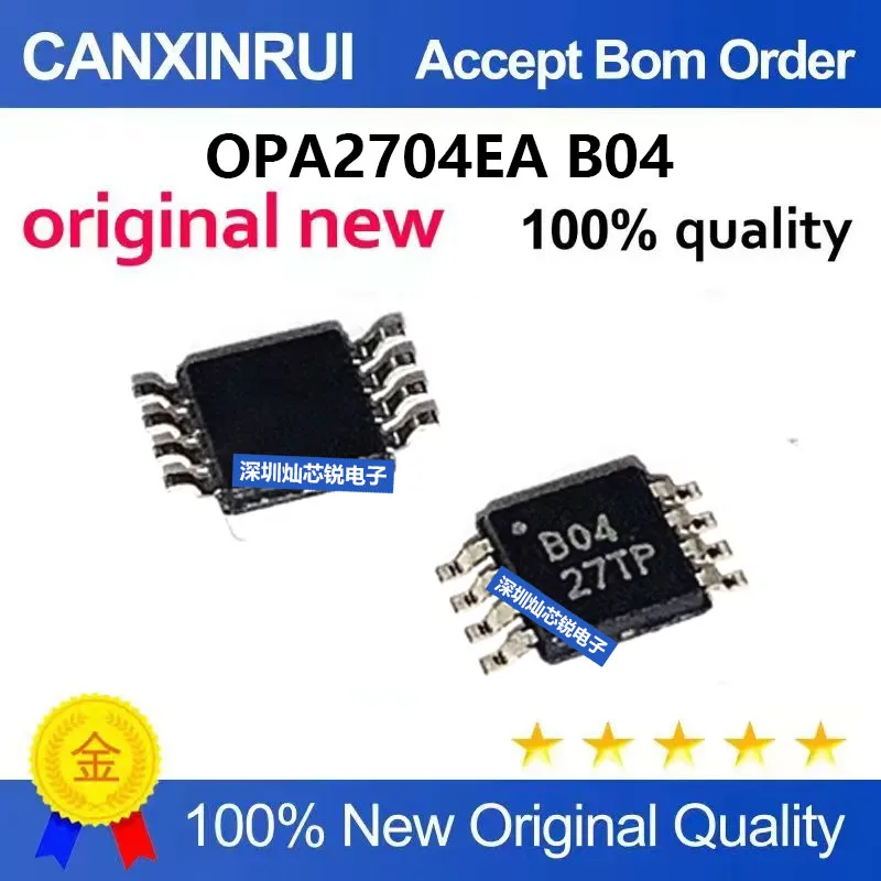 (5-100pieces)Brand New Original OPA2704EA B04 Silkscreen MSOP8 Linear IC - Amplifier