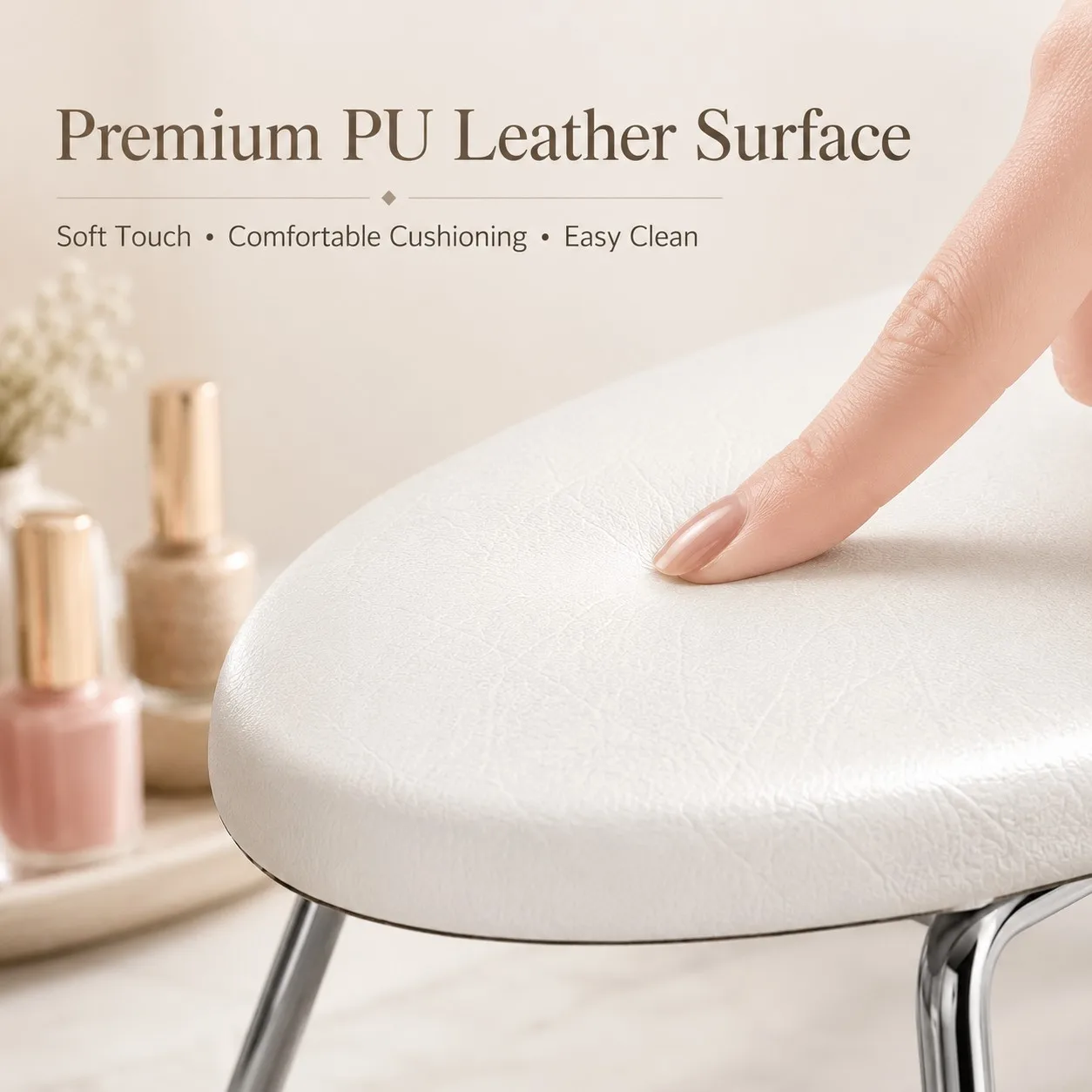 Nail Art Hand Pillow Portable Stainless Steel Foldable Stand Manicure Hand Rest Folding Nail Arm Rest Support Pad for Salon Home