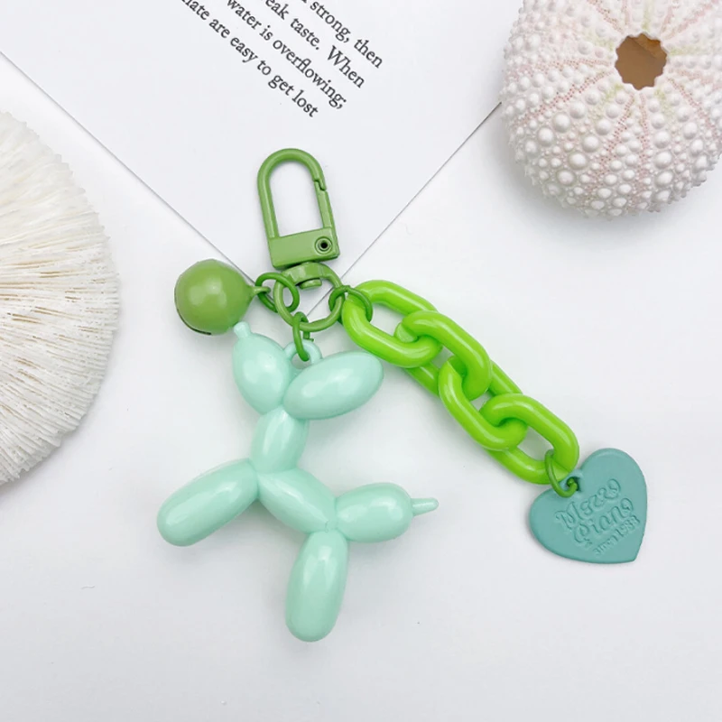 キャンディーカラーの風船の形をしたアクリルのキーホルダー,かわいいペンダント,小さなギフト,バッグアクセサリー