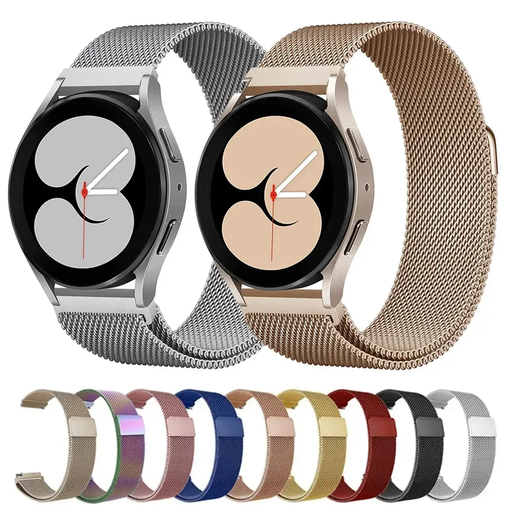 Milanese Loop For Samsung Galaxy watch 4/5/pro/4 classic/Active 2/Gear S3 strap 20mm 22mm bracelet for huawei gt 3-2-2e-pro band