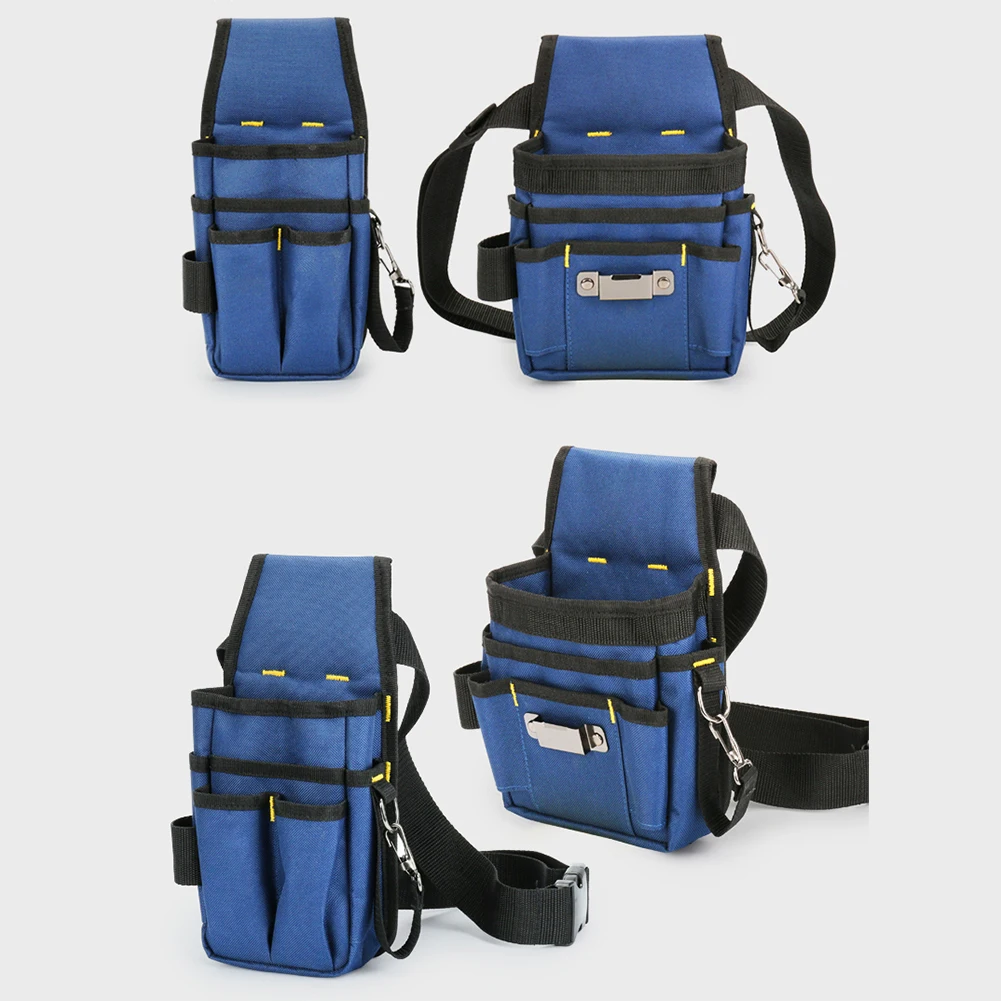 1個入り 電気技師ツールバッグ 600Dオックスフォード布製 多機能ポータブル ハードウェア収納ポケット ツールベルト ハンドドリル専用ベルトバッグ