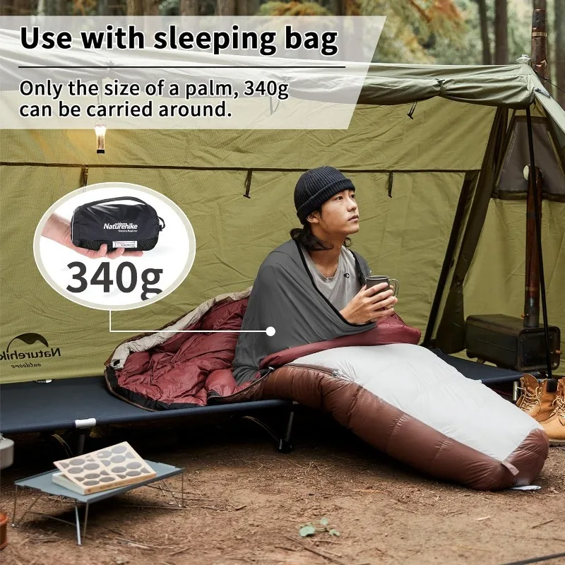 Naturehike Outdoor שק שינה יחיד תוחם שמיכת מומיה קלה במיוחד, תמונה 5
