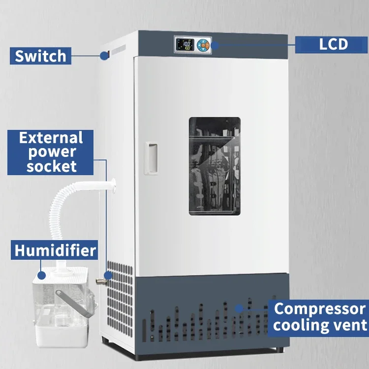 Incubadora de ovos de caixa de temperatura e umidade constante de dispositivos termostáticos de laboratório para pesquisa científica