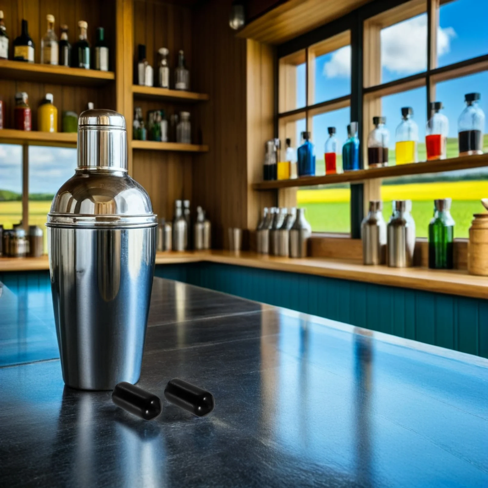 

120Pcs Kitchen Pourer Caps 1.75x0.75cm Universal Fit Spout Covers for Liquor Wine Oil Bottles Black Pourers Dust Covers