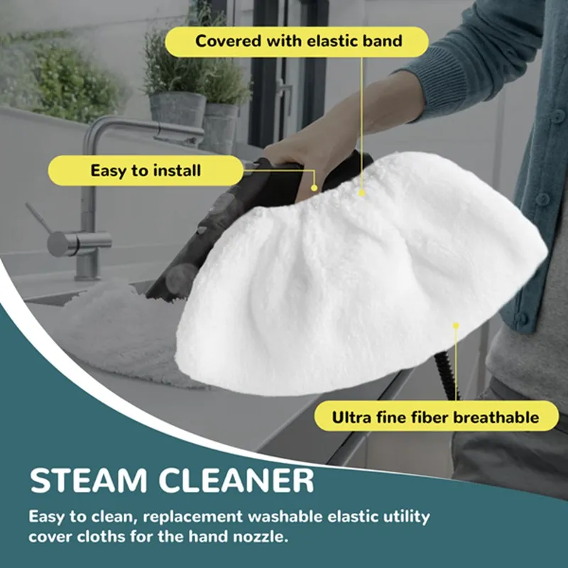 Suku cadang pembersih uap, 12 buah Cover-A19G handuk aksesori pembersih uap untuk KARCHER SC Series SC1/SC2/SC3/SC4/SC5