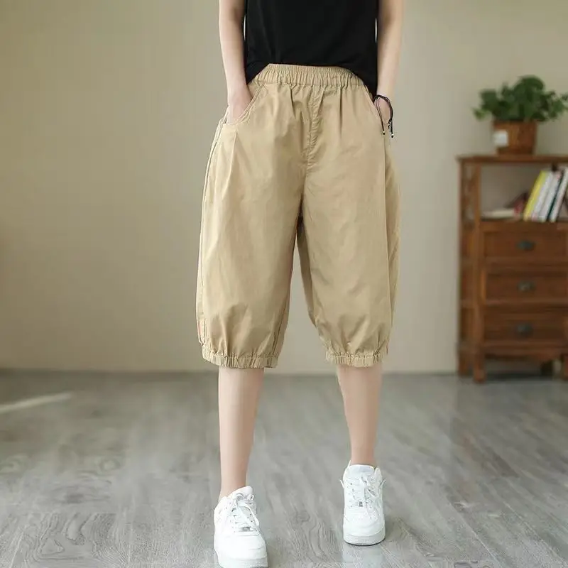 Cotton and Linen High-waisted Shorts for Women Summer Thin Linen Pants  Loose  Slim and Versatile  Casual Outdoor Hot Pants