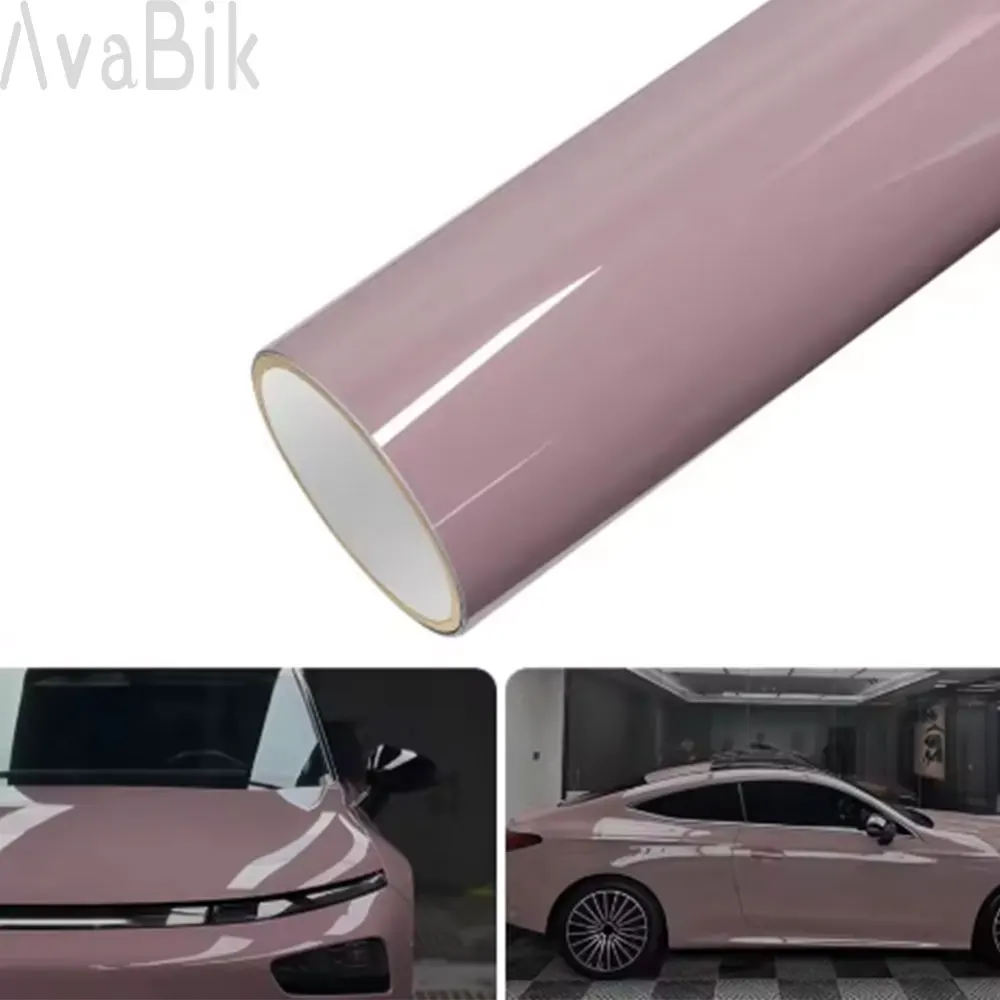 

Oolong Milk Tea Pink Premium Car Wraps Vinyl Film Vehicles UV Resistance Durable Auto Motorcycles Body Accessories Low viscosity