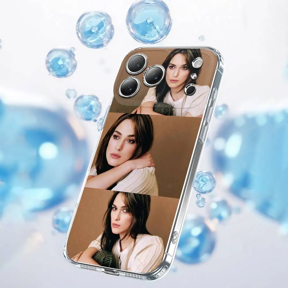 حافظة هاتف لهاتف آيفون 17,16,15,14,13,12,11,Plus,Pro,Max,Plus,E,Air,غطاء ناعم صغير شفاف K-Keira Knightley